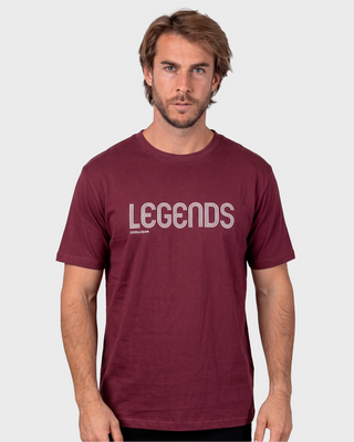 1990 LEGENDS FACES BURGUNDY - Playera Fútbol Retro