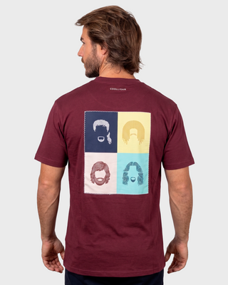 1990 LEGENDS FACES BURGUNDY - Playera Fútbol Retro