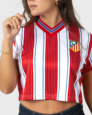 1996 ATLÉTICO DE MADRID Crop top - Playera fútbol retro