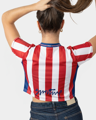 2000 REAL SPORTING DE GIJÓN Crop Top - Playera fútbol retro
