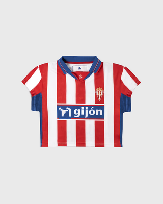 2000 REAL SPORTING DE GIJÓN Crop Top - Playera fútbol retro